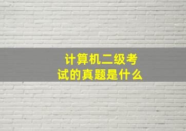 计算机二级考试的真题是什么