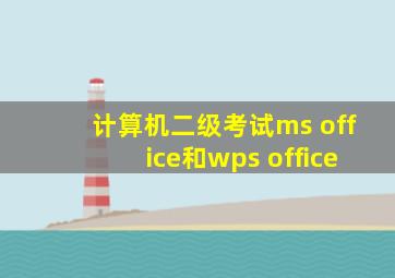 计算机二级考试ms office和wps office