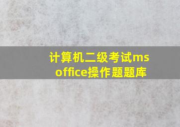 计算机二级考试ms office操作题题库