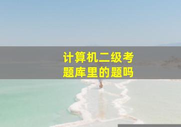 计算机二级考题库里的题吗