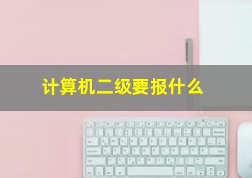 计算机二级要报什么