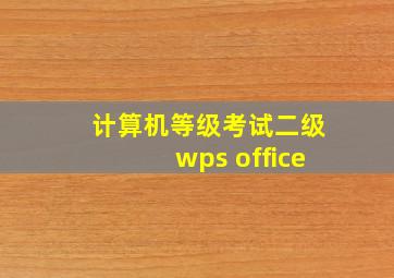 计算机等级考试二级wps office