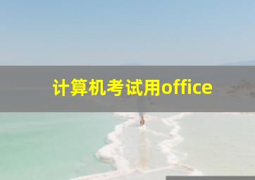 计算机考试用office