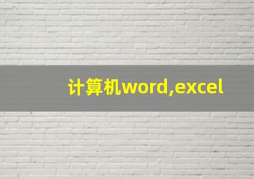 计算机word,excel