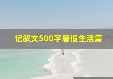 记叙文500字暑假生活篇