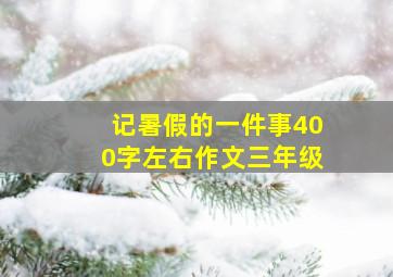 记暑假的一件事400字左右作文三年级