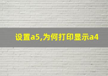 设置a5,为何打印显示a4