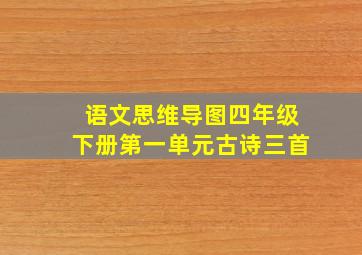 语文思维导图四年级下册第一单元古诗三首