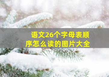 语文26个字母表顺序怎么读的图片大全