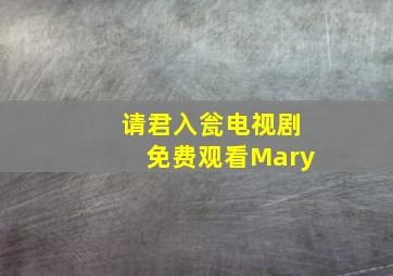 请君入瓮电视剧免费观看Mary