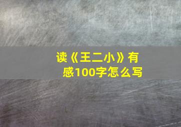 读《王二小》有感100字怎么写