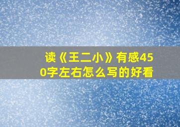 读《王二小》有感450字左右怎么写的好看