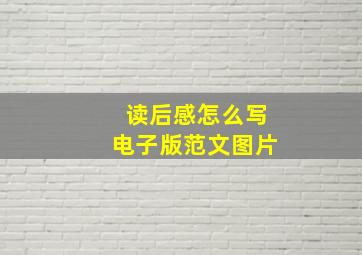 读后感怎么写电子版范文图片