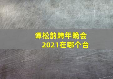 谭松韵跨年晚会2021在哪个台