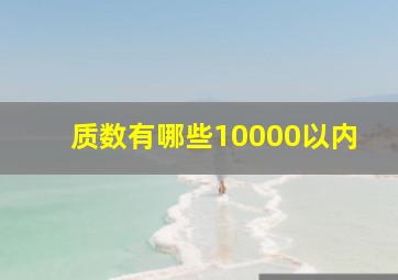 质数有哪些10000以内