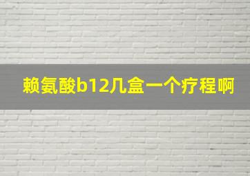 赖氨酸b12几盒一个疗程啊