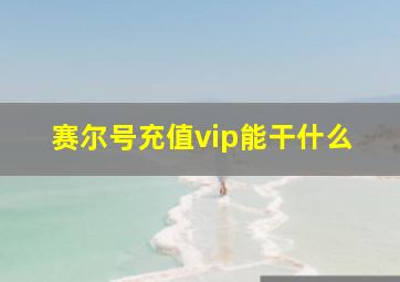 赛尔号充值vip能干什么