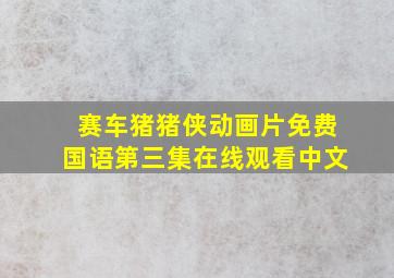 赛车猪猪侠动画片免费国语第三集在线观看中文