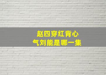 赵四穿红背心气刘能是哪一集