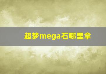 超梦mega石哪里拿