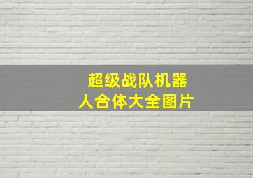 超级战队机器人合体大全图片