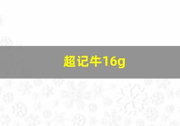 超记牛16g