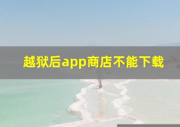 越狱后app商店不能下载