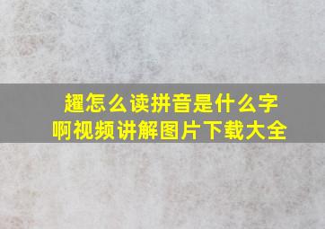 趯怎么读拼音是什么字啊视频讲解图片下载大全