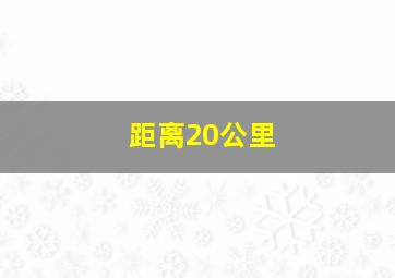 距离20公里