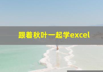 跟着秋叶一起学excel