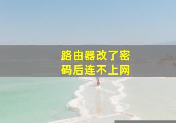 路由器改了密码后连不上网