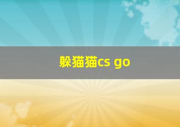 躲猫猫cs go