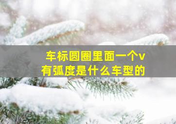 车标圆圈里面一个v有弧度是什么车型的