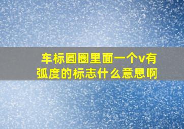 车标圆圈里面一个v有弧度的标志什么意思啊