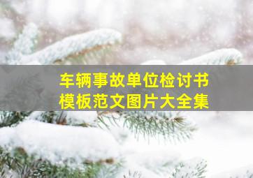 车辆事故单位检讨书模板范文图片大全集