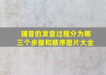 辅音的发音过程分为哪三个步骤和顺序图片大全