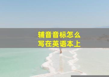 辅音音标怎么写在英语本上