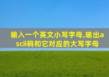 输入一个英文小写字母,输出ascii码和它对应的大写字母