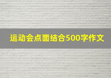 运动会点面结合500字作文