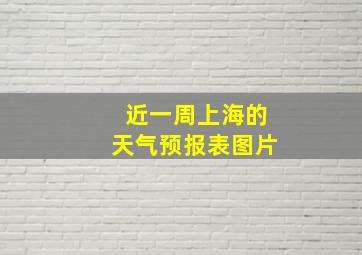 近一周上海的天气预报表图片