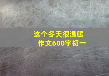 这个冬天很温暖作文600字初一