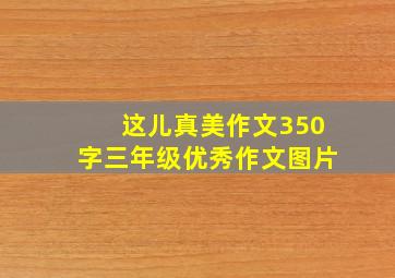 这儿真美作文350字三年级优秀作文图片