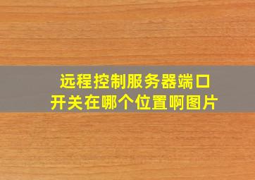 远程控制服务器端口开关在哪个位置啊图片