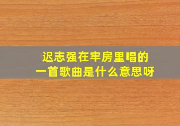 迟志强在牢房里唱的一首歌曲是什么意思呀