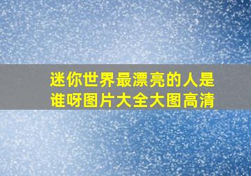 迷你世界最漂亮的人是谁呀图片大全大图高清