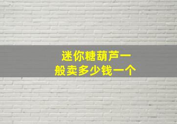 迷你糖葫芦一般卖多少钱一个