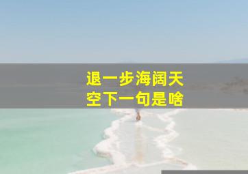 退一步海阔天空下一句是啥