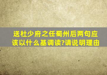 送杜少府之任蜀州后两句应该以什么基调读?请说明理由