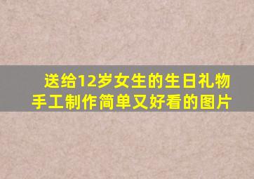 送给12岁女生的生日礼物手工制作简单又好看的图片