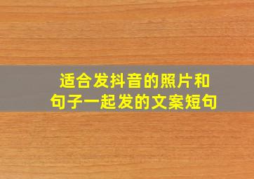 适合发抖音的照片和句子一起发的文案短句